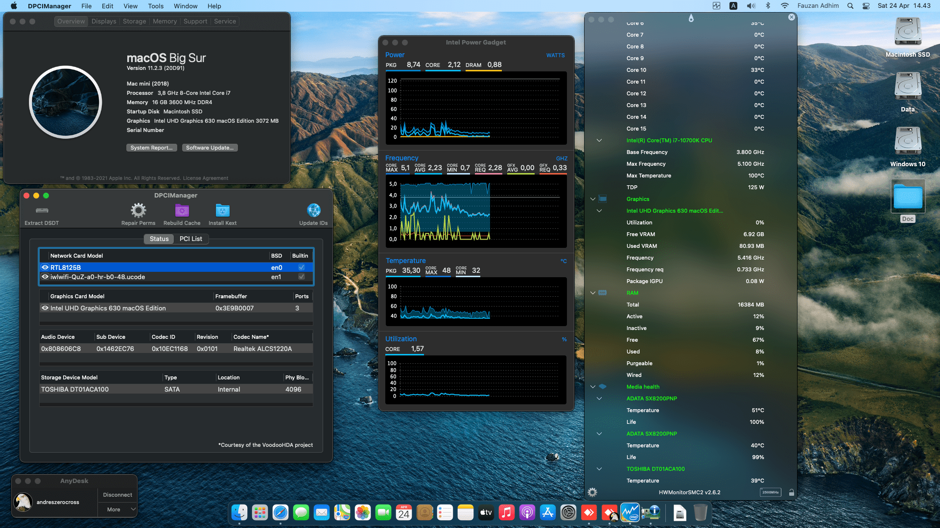 Success Hackintosh macOS Big Sur 11.2.3 Build 20D91 in MSI MPG Z490M Gaming Edge Wifi + Intel Core i7 10700K + Nvidia GTX 980Ti